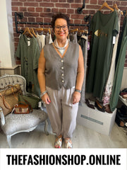 Cassie mocha knitted waistcoat 10-16