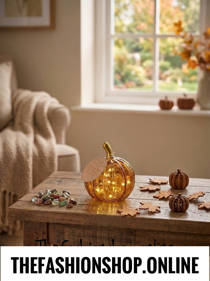 LED Light Up Pumpkin in Amber