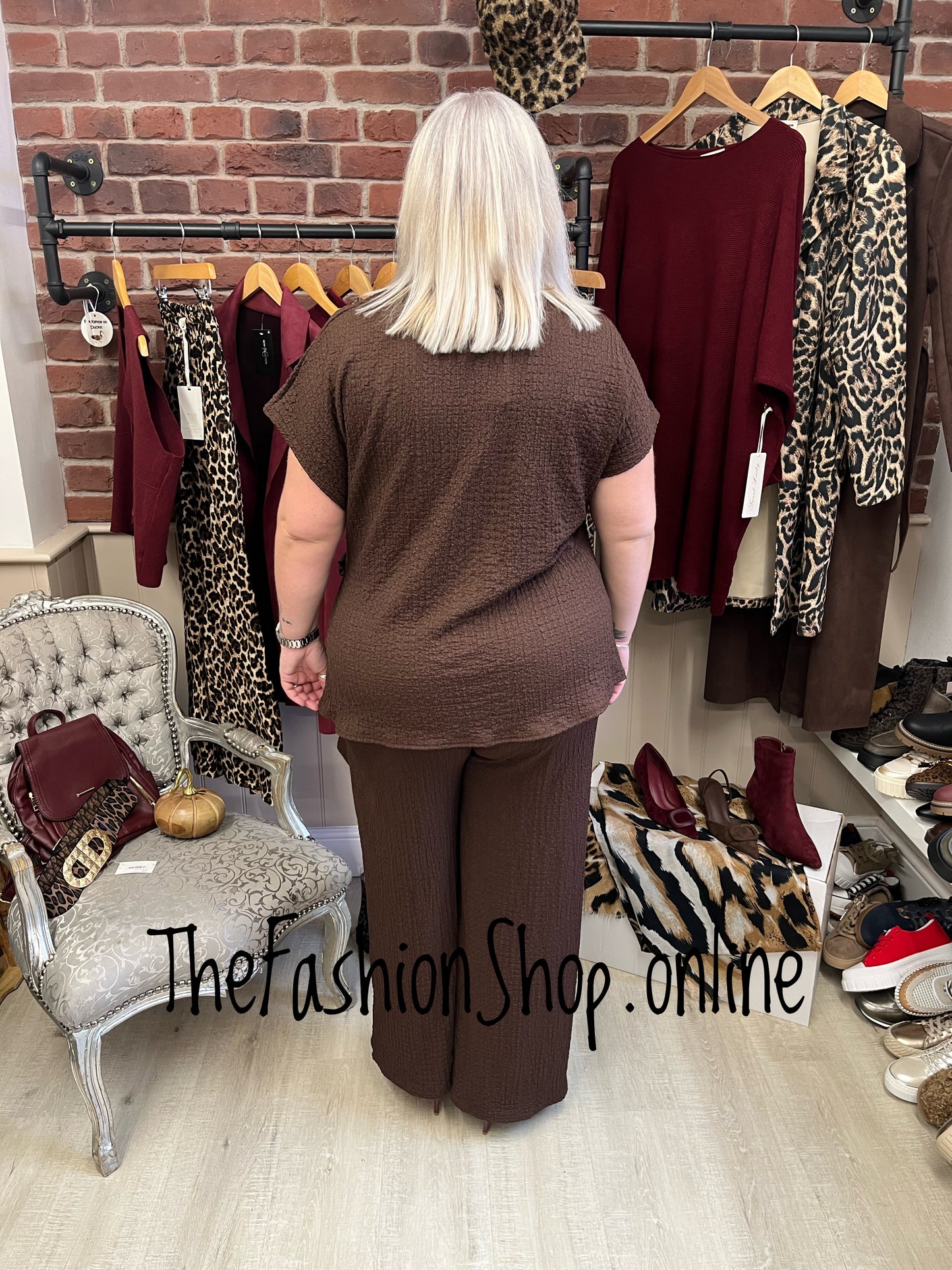 Lois brown side tie co-ord 12-20