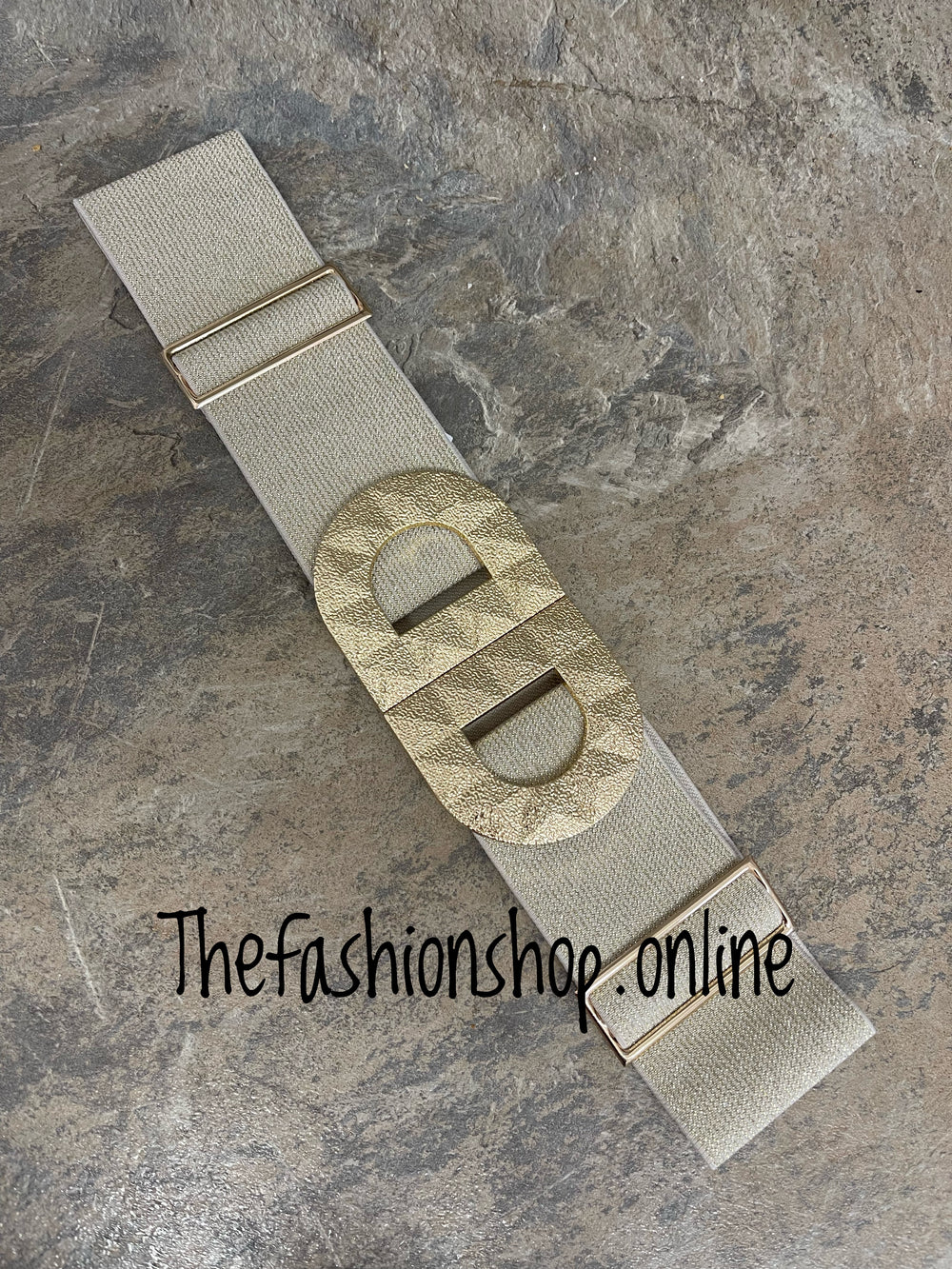 Gold shimmer statement belt