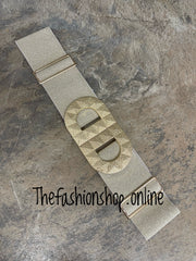 Gold shimmer statement belt