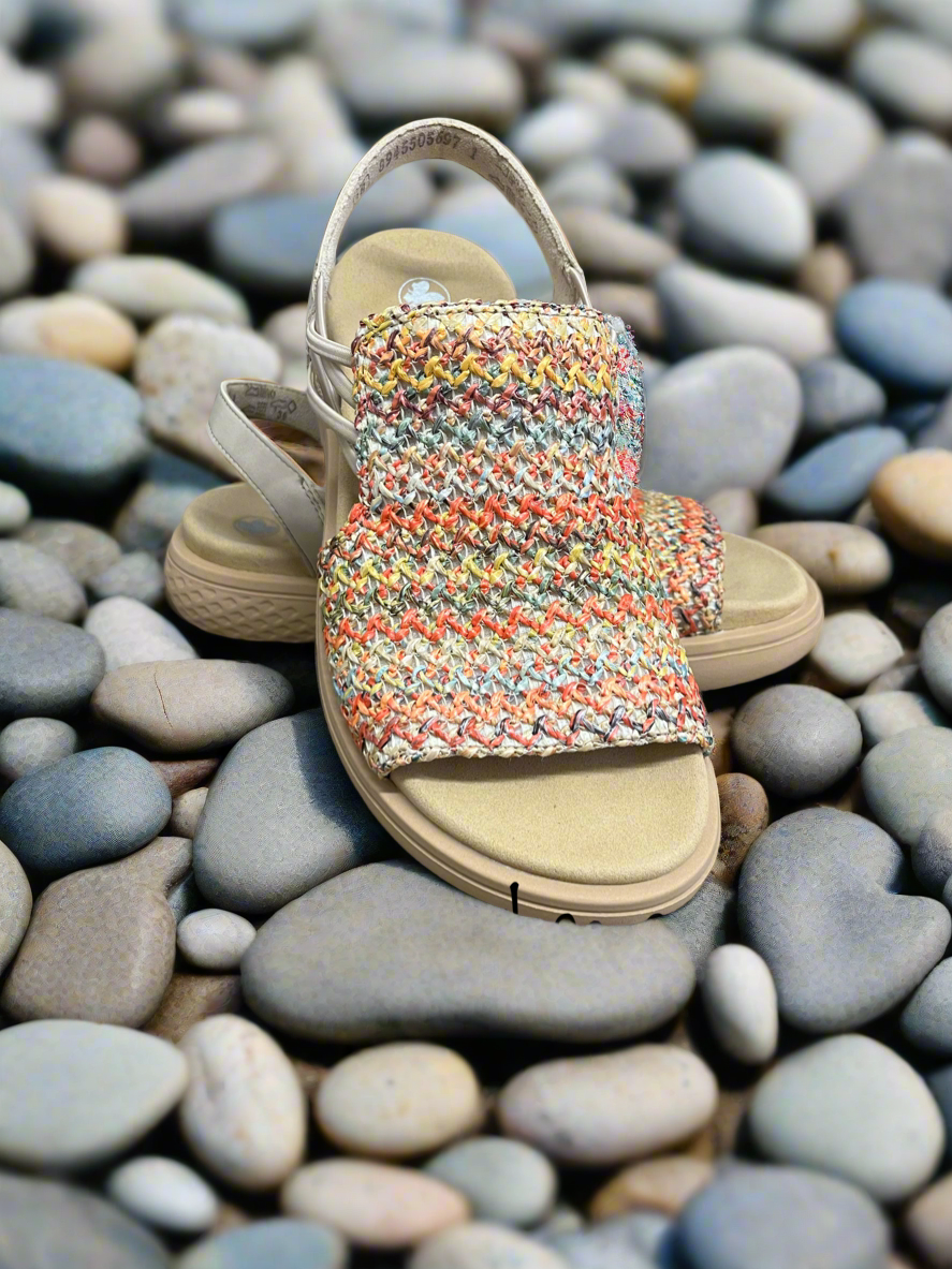 Rieker multi orange sandals sizes 4-9 (37-43)