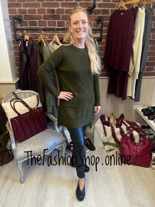 Norma khaki cashmere mix jumper 12-16