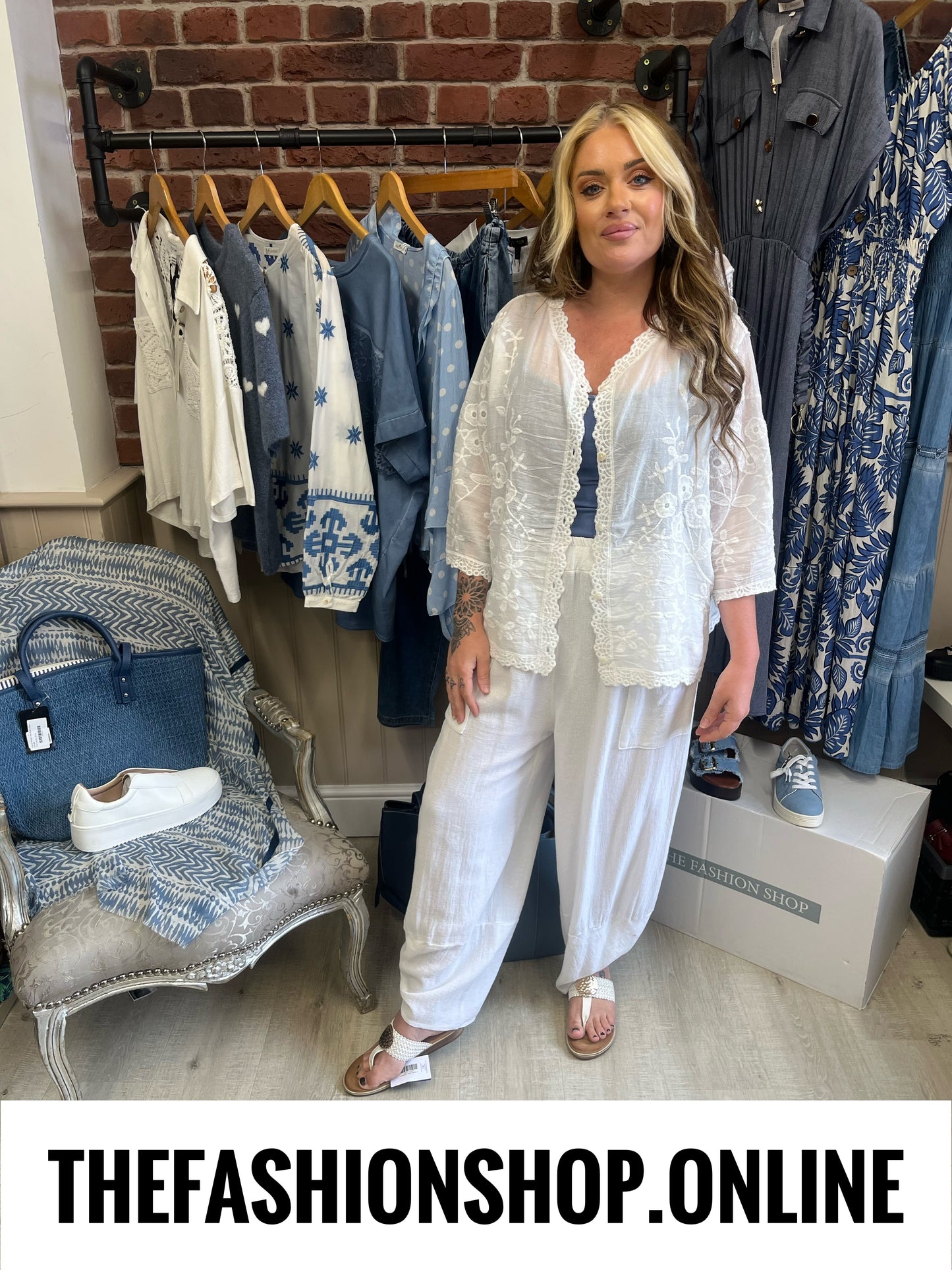 Alicia white lace blouse 12-18