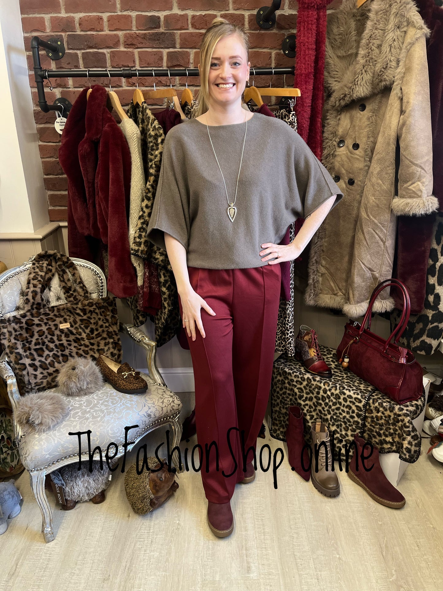 Milan dark mocha knitted top 8-16