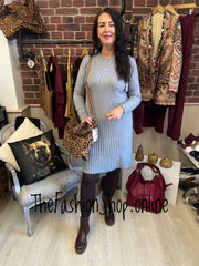 Janine grey cashmere mix jumper dress 12-16
