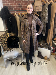 Angelo leopard print trench coat 8-12