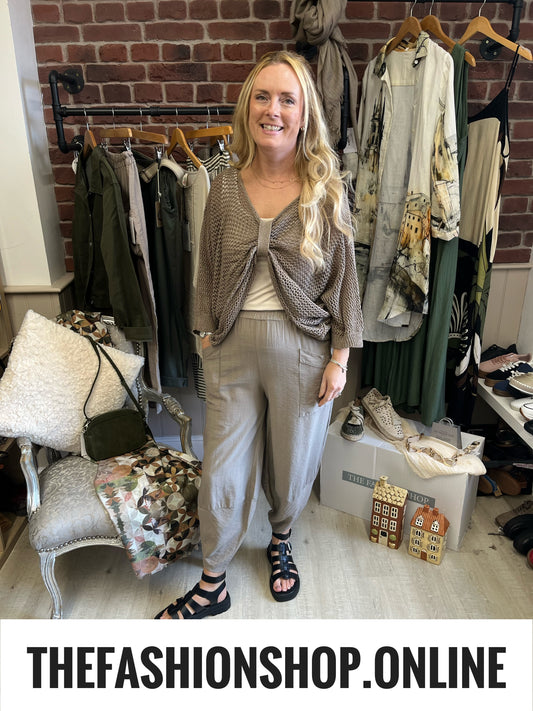 Nina mocha three way knitted top 8-18