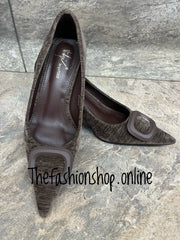 Keely brown heeled buckle shoes sizes 3-8 (36-41)