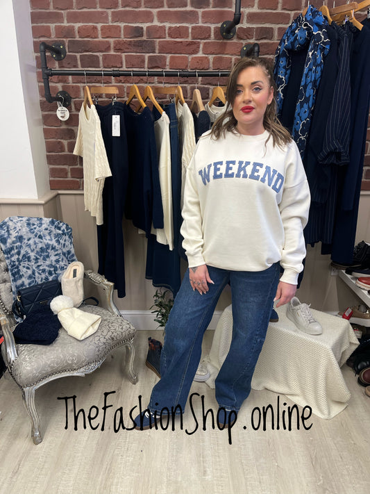 Jamie cream Weekend sweatshirt sizes 12-14 and 16-18