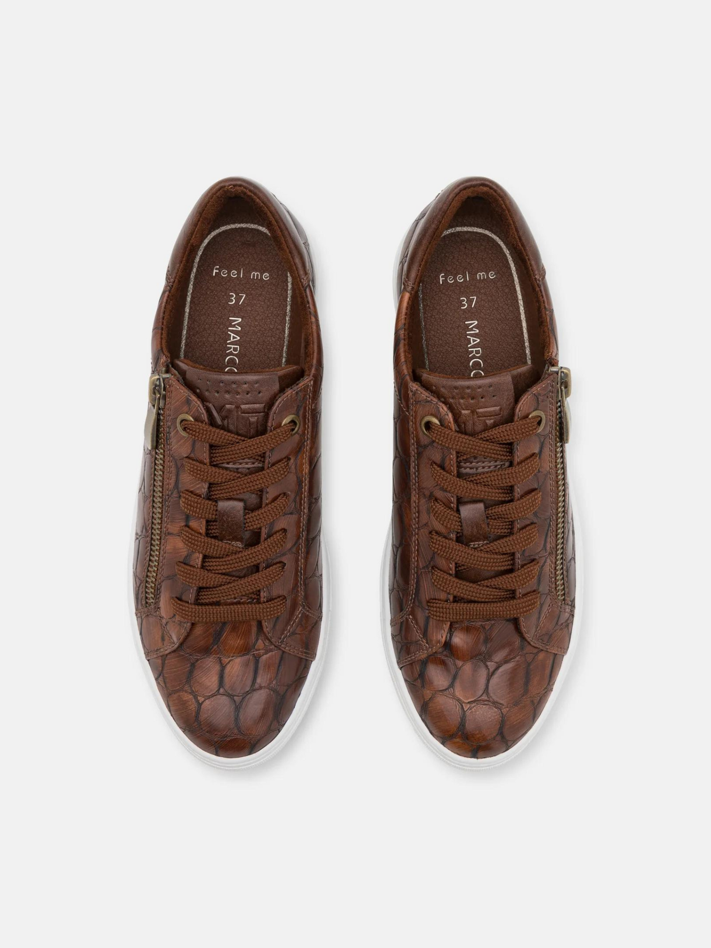 Marco Tozzi cognac platform trainer sizes 4-9
