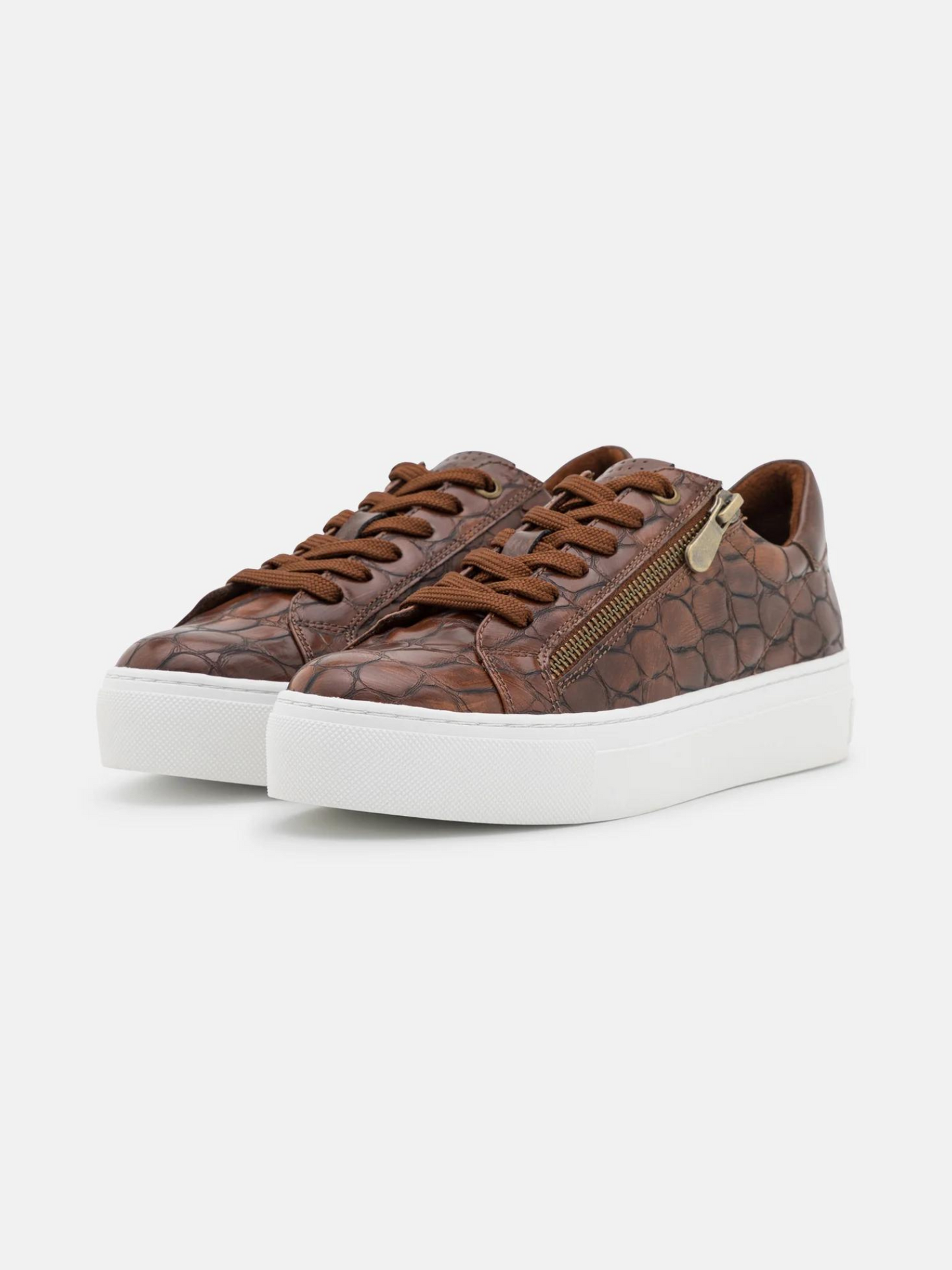 Marco Tozzi cognac platform trainer sizes 4-9