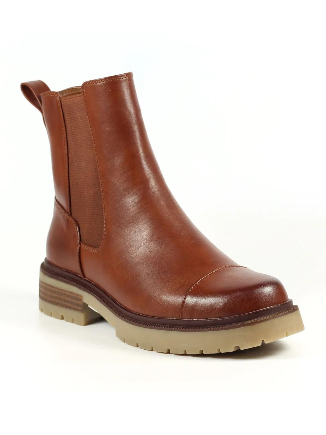 Lunar Culver tan ankle boot with zip sizes 4-8