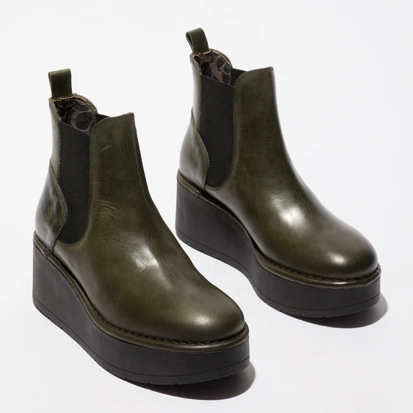 Fly of London Hely Rug diesel leather platform Chelsea boot sizes 4-8