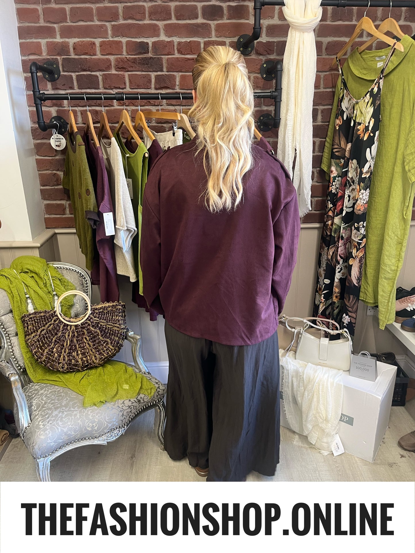 Kimberley mulberry faux suede military jacket 12-18