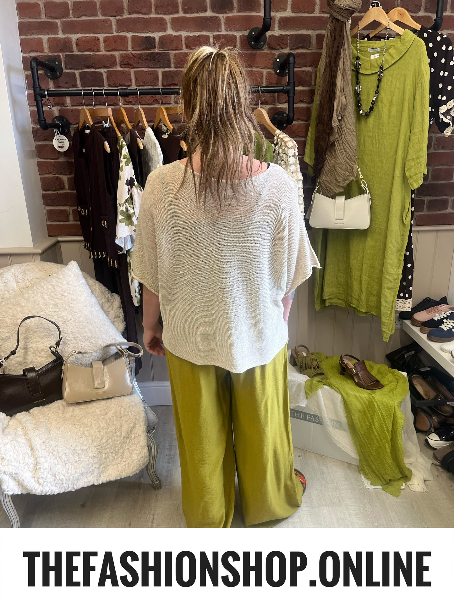 Sammy beige fine knit top 10-20