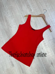 Chelsea red soft vest 8-14 and 16-18