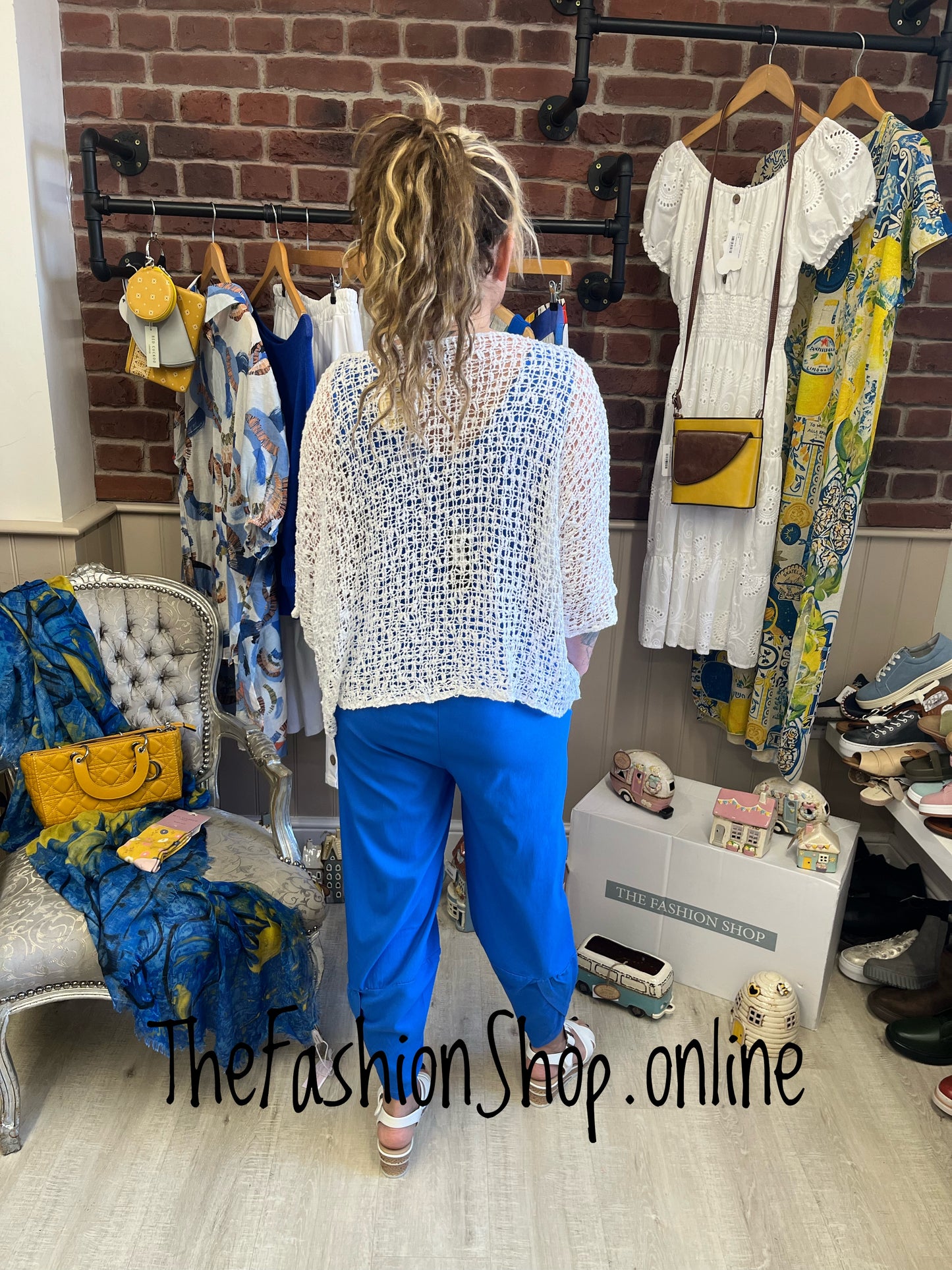 Poppy royal blue pocket trousers 10-16