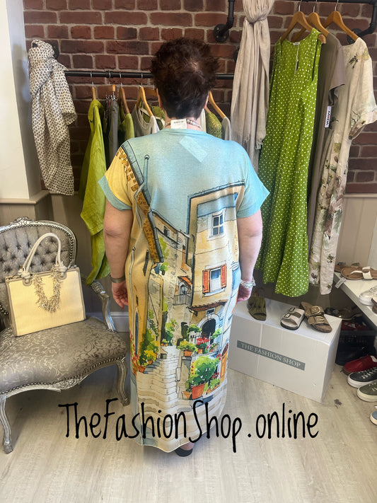 Helen Italian street scene summer dress 12-18