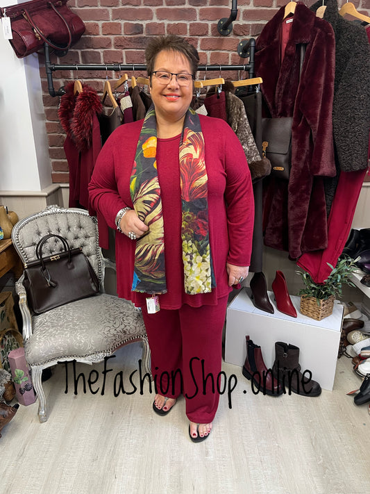 Athena Wine Round Neck Tunic 18-24