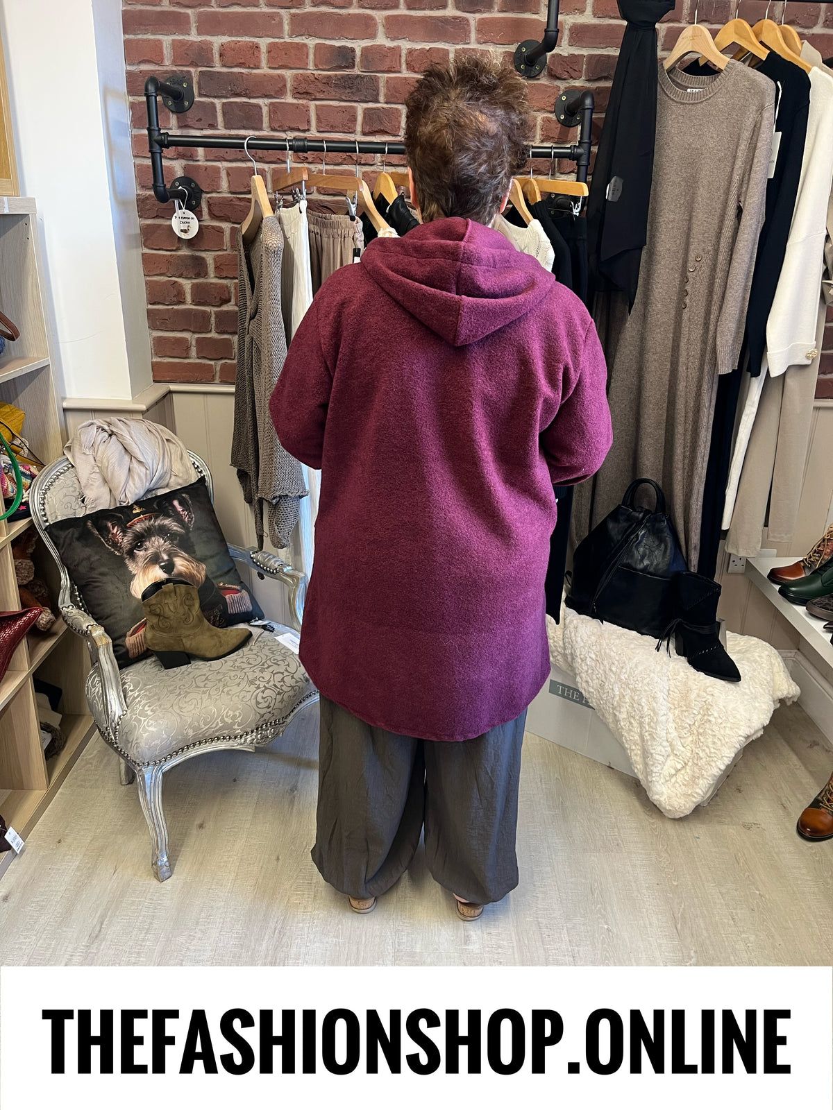 The Mila Coat in Wine 16-22