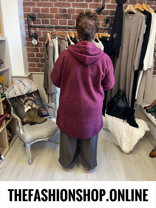 The Mila Coat in Wine 16-22