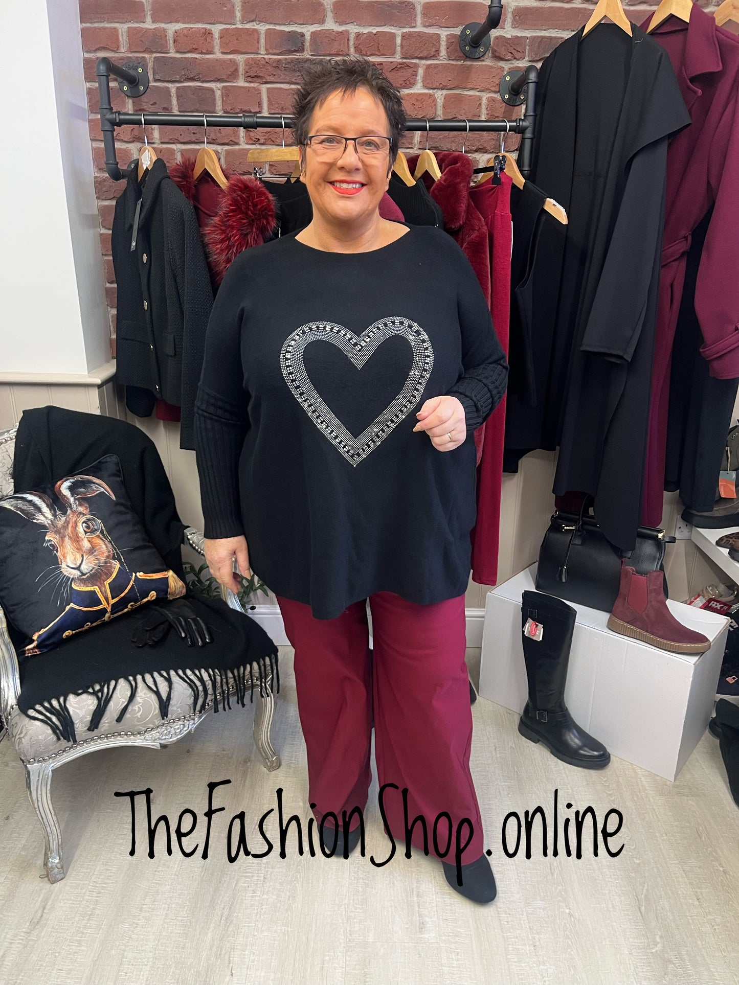 Wine classic magic wide leg trousers 16-20