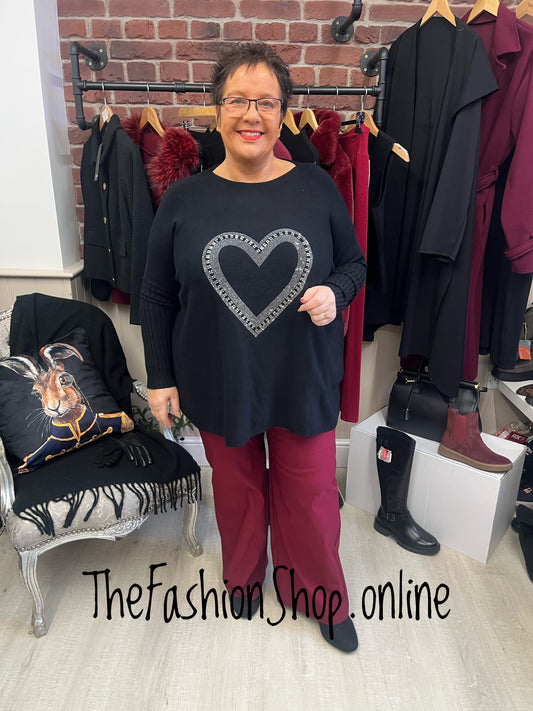 Wine classic magic wide leg trousers 16-20