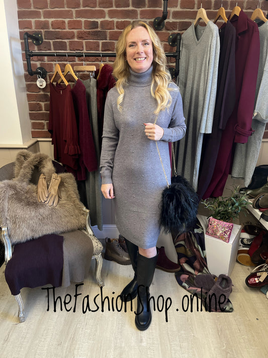 Charlotte grey jumper dress 12-16