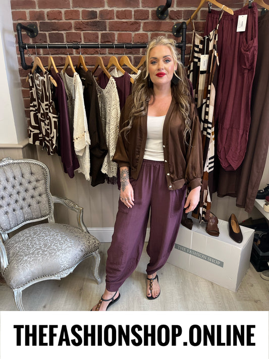 Jessie mulberry tulip hem trousers 8-16