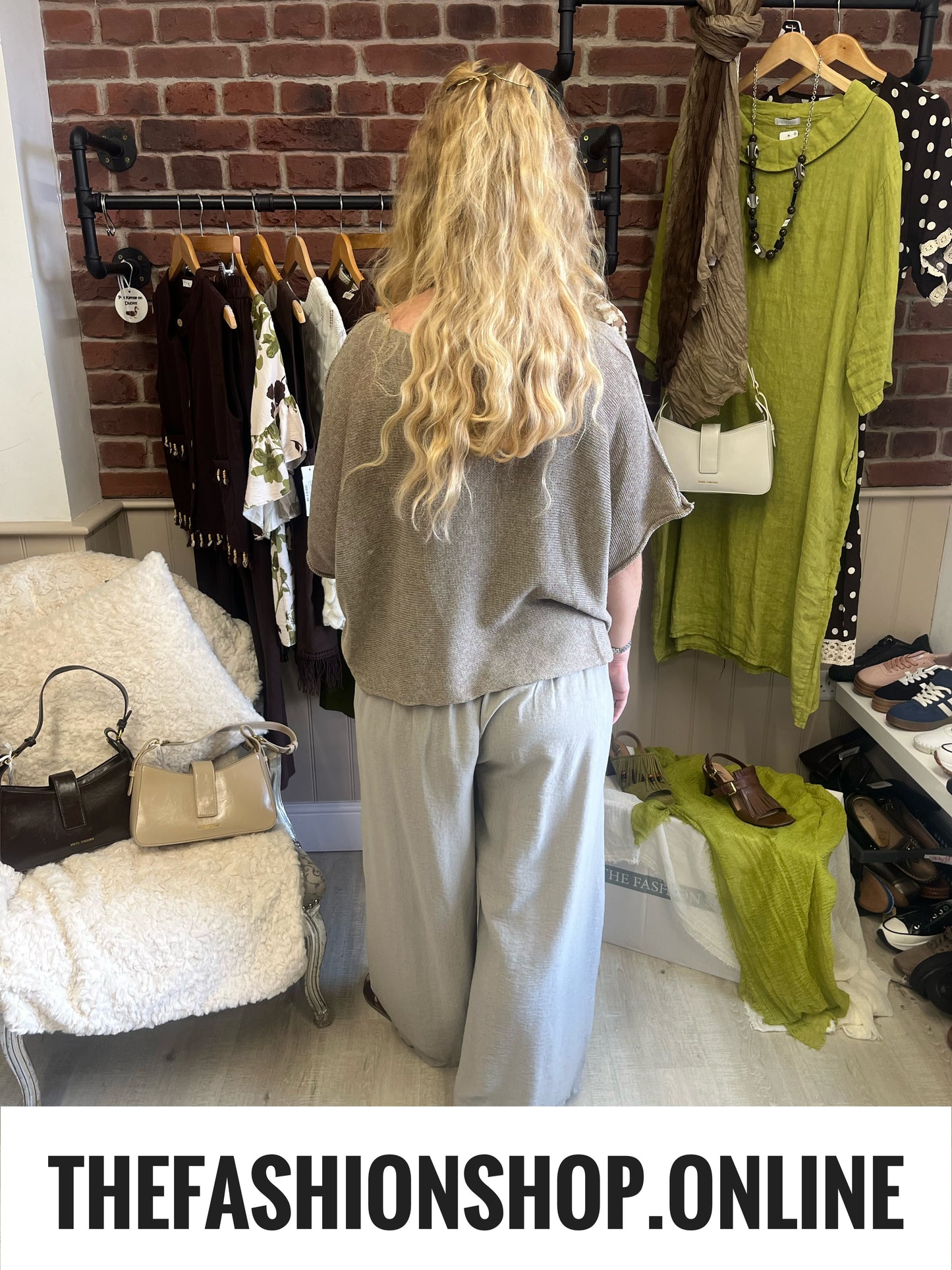 Tina mocha wide leg trousers 8-16