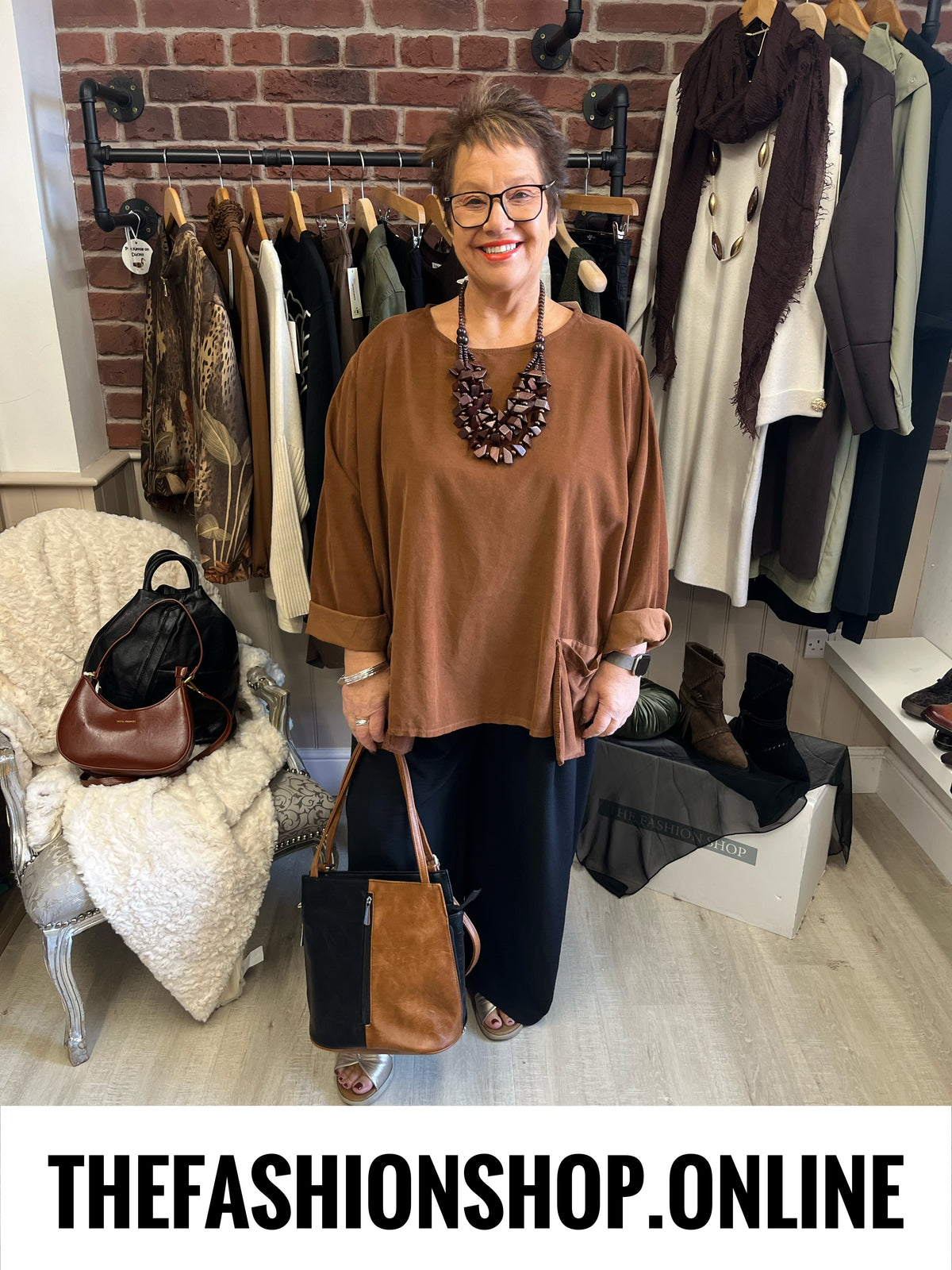 Alana tan needle cord top 16-24