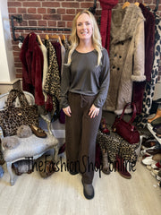 Tia brown long sleeve layering top 12-18