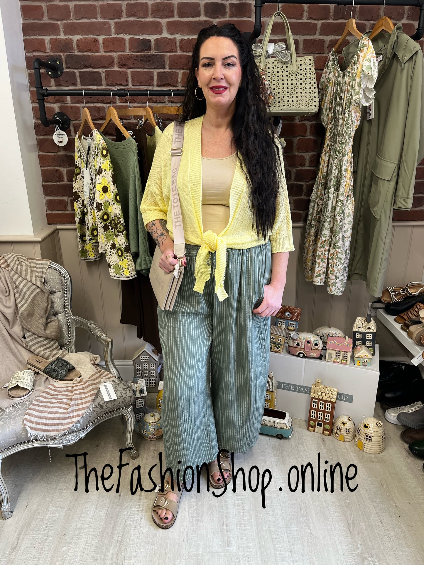 Ada yellow tie front shrug 12-22