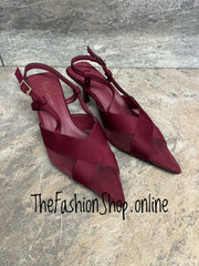 Hayley wine sling back shoe sizes 3-8