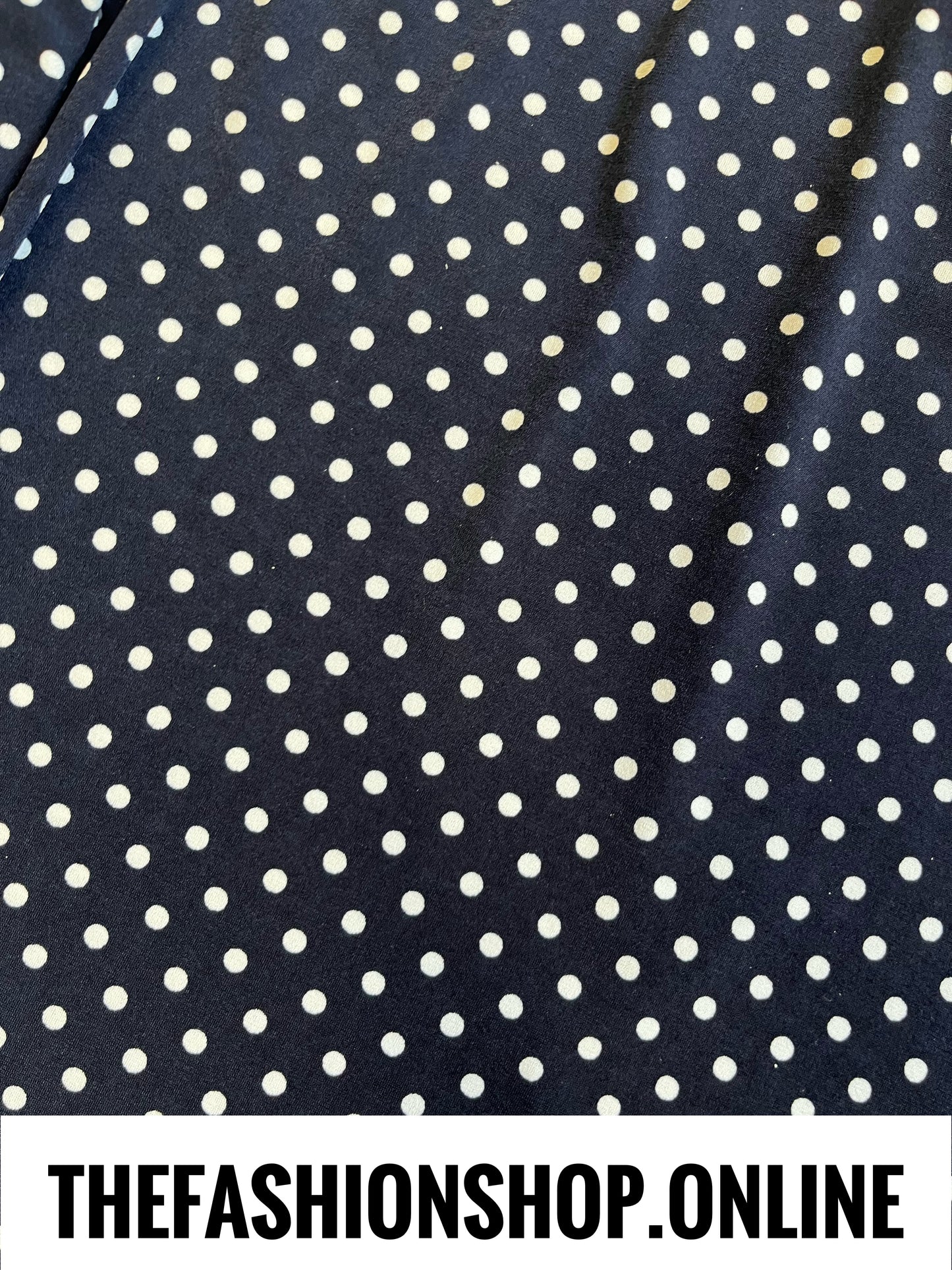 Luna navy small polka dot trousers 14-20