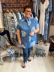 Fly Out denim shirt with embroidered detail 14-20