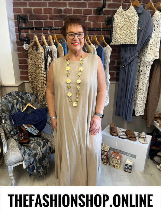 Athena camel maxi dress 14-22
