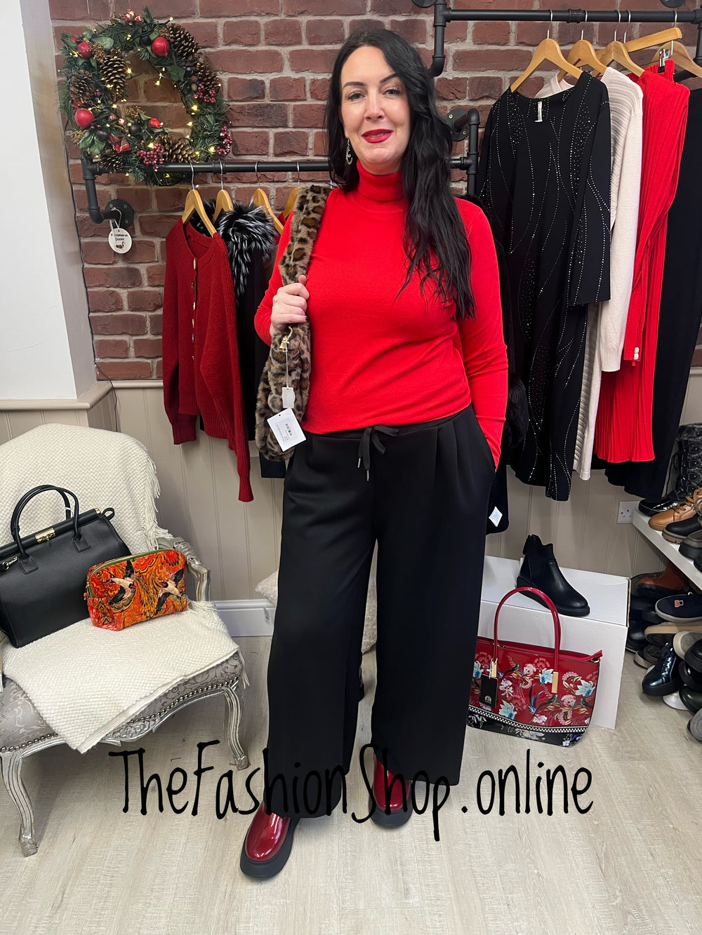 Red roll neck jumper sizes 10-16