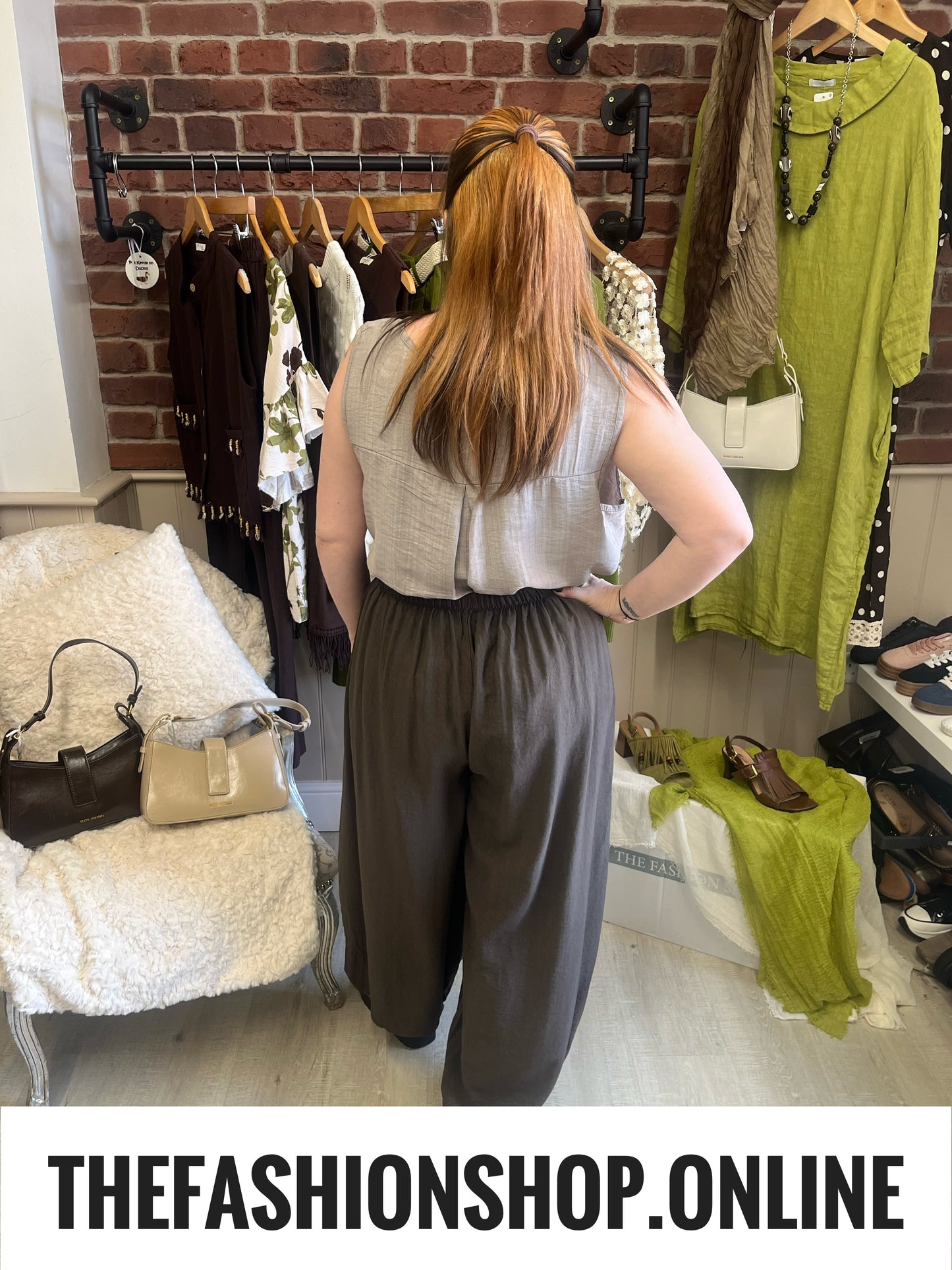 Kenzie brown harem trousers 10-20