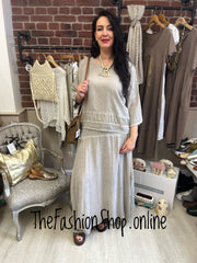 Hayley mocha linen mix enzyme wash top 10-16