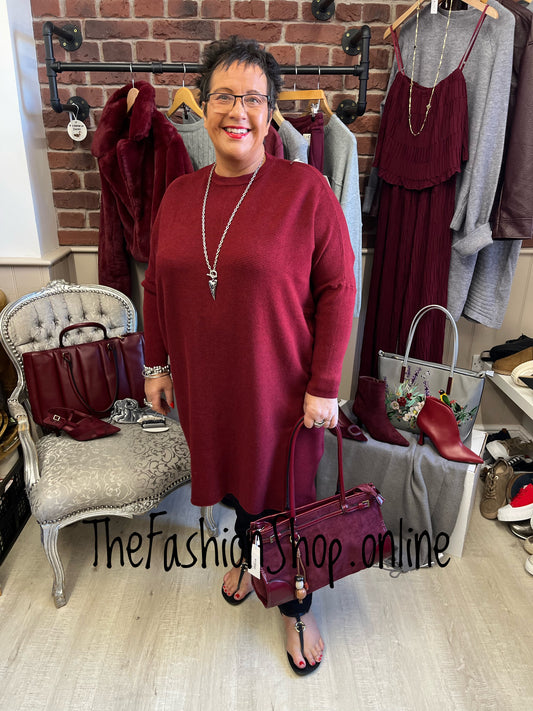 Isla wine ribbed jumper 18-24
