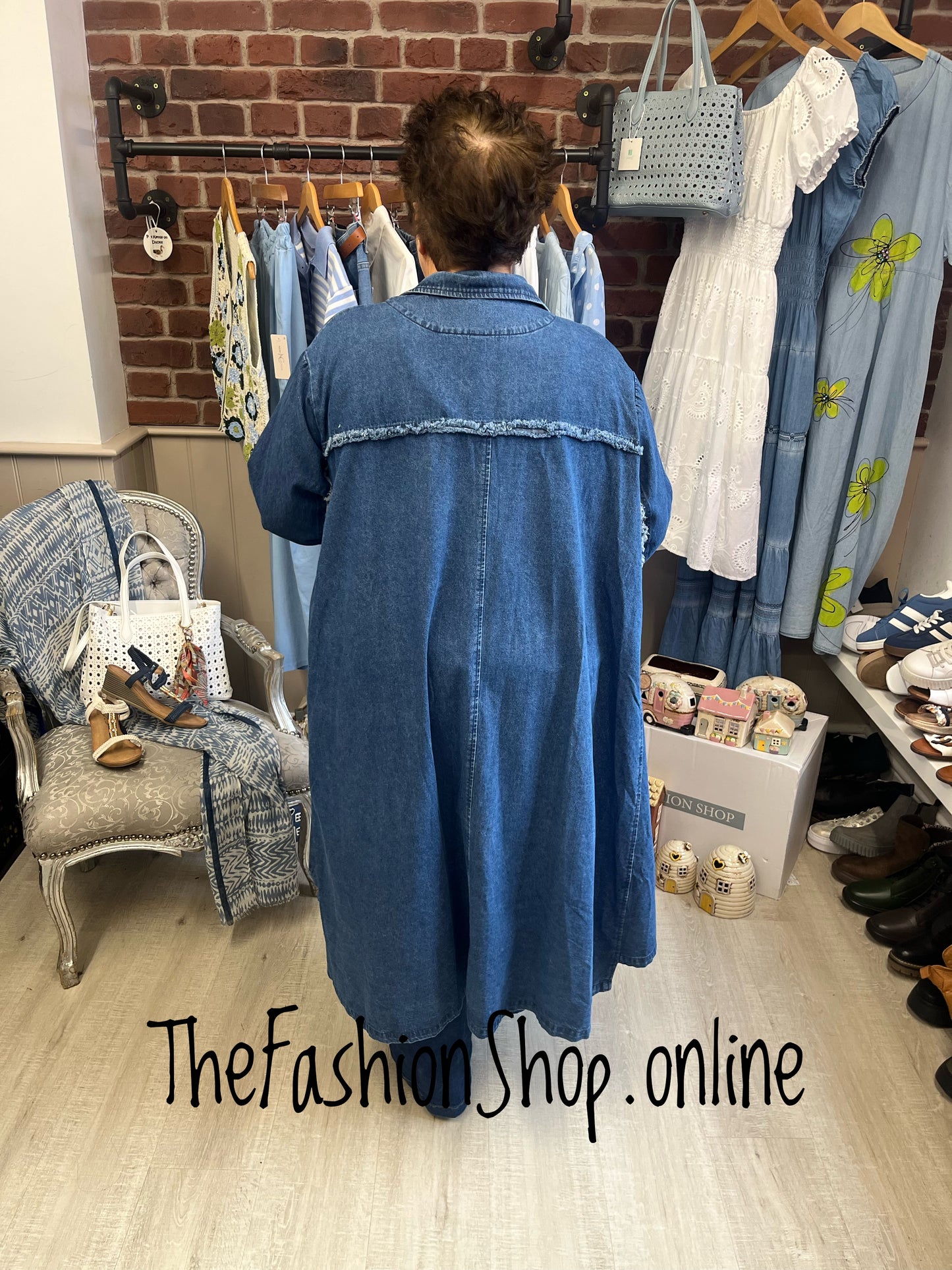 Fly Out denim longline jacket 14-22