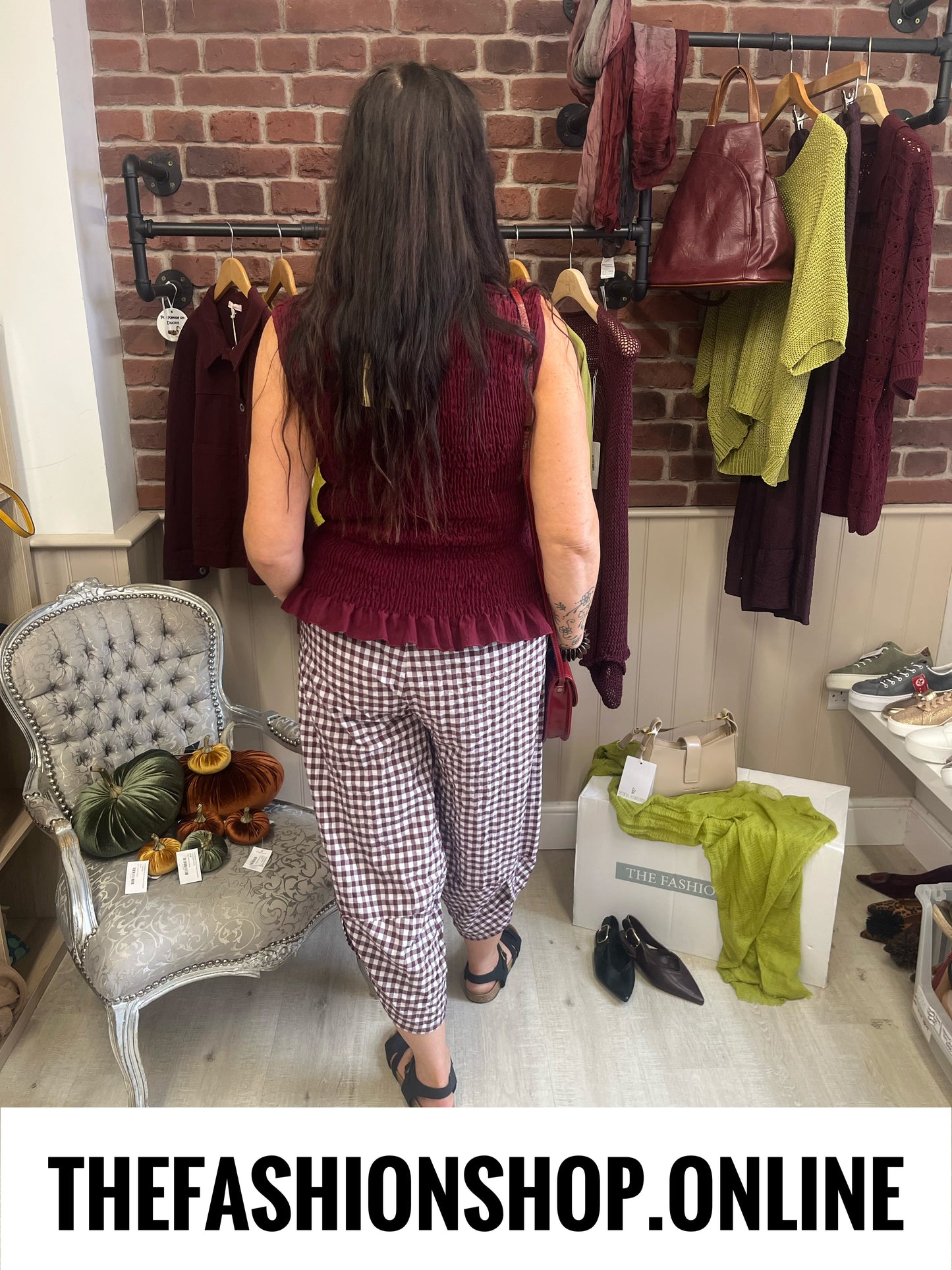 Sadie wine shirred frill top 12-18