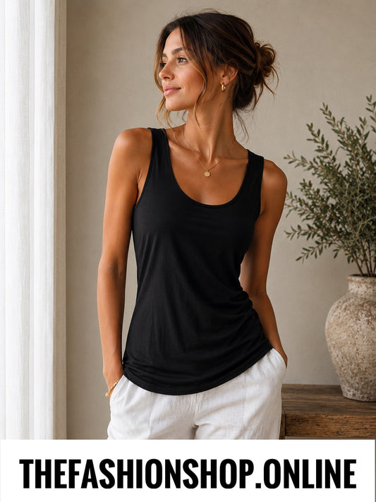 Chelsea black soft vest 8-14 and 16-18