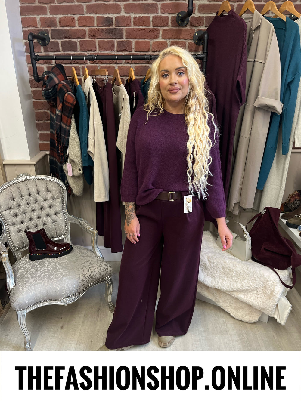 Holly damson alpaca mix jumper 10-18