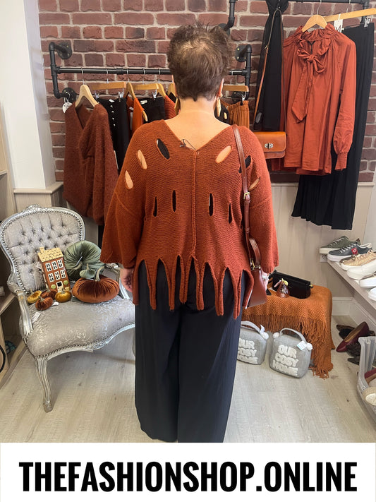 Rosalyn cinnamon wool mix tassel jumper 10-22