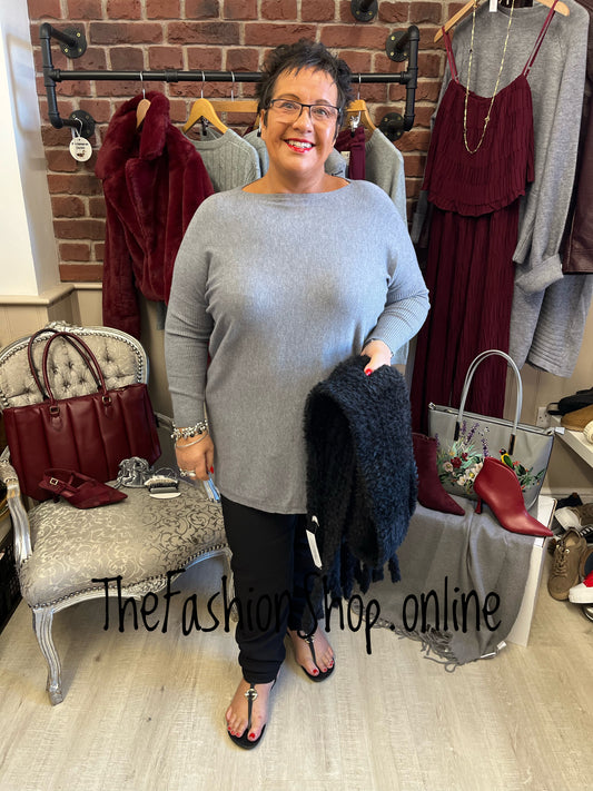 Georgia grey button back jumper 12-18