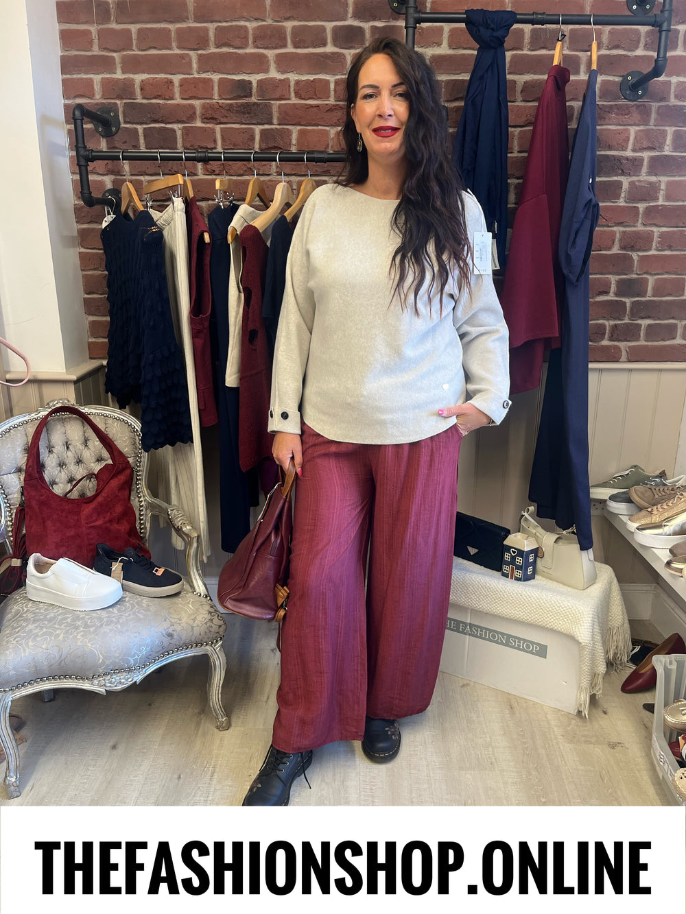 Riley oatmeal cashmere mix jumper 10-16