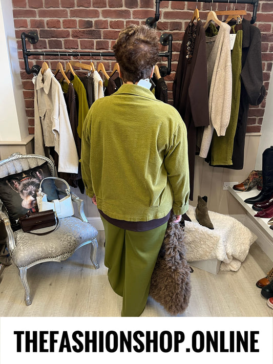 Jenna olive jumbo cord jacket 16-22